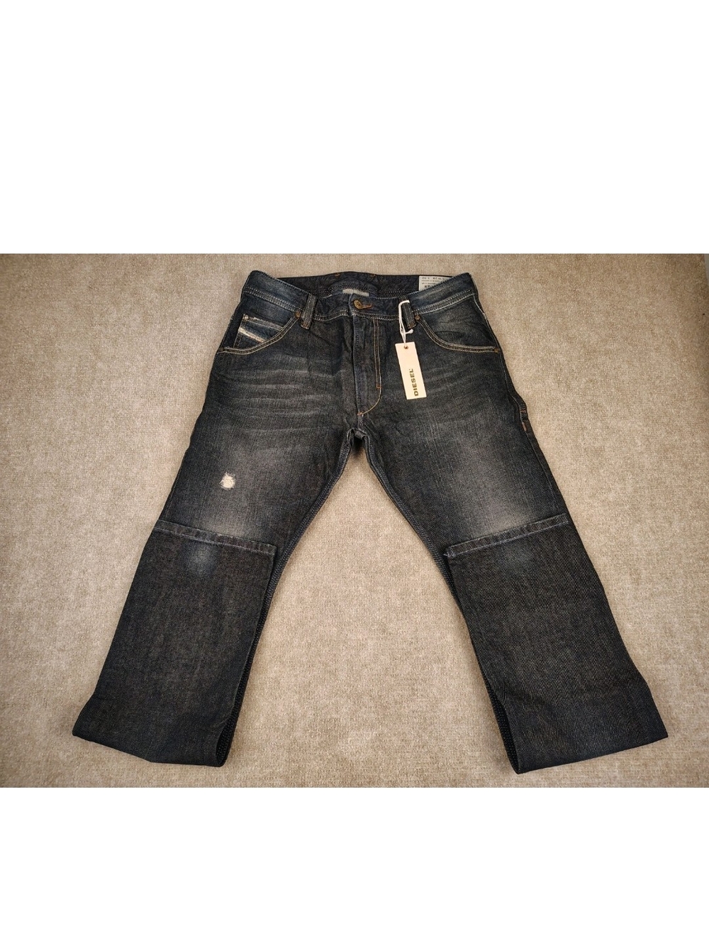 Mens Diesel Krooley Wash 0R09M Size W28 L32 Regular Slim-Carrot Blue Washed